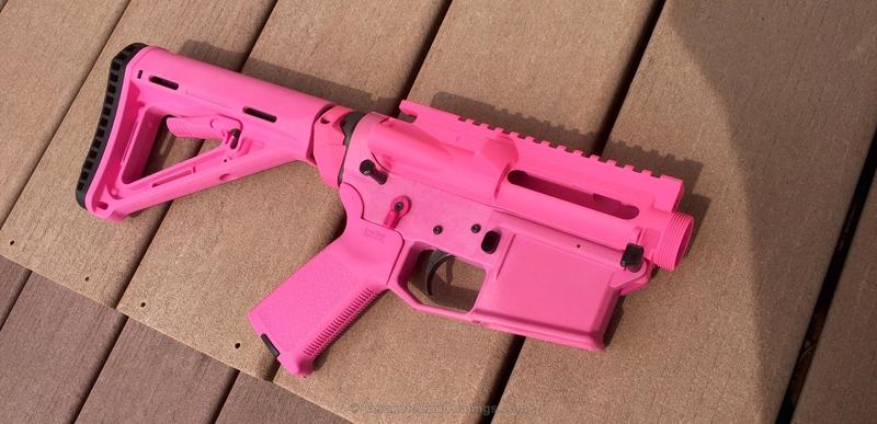 Pink Platic Rifle H-141 Prison Pink by CHRISTIAN DEMKO | Cerakote