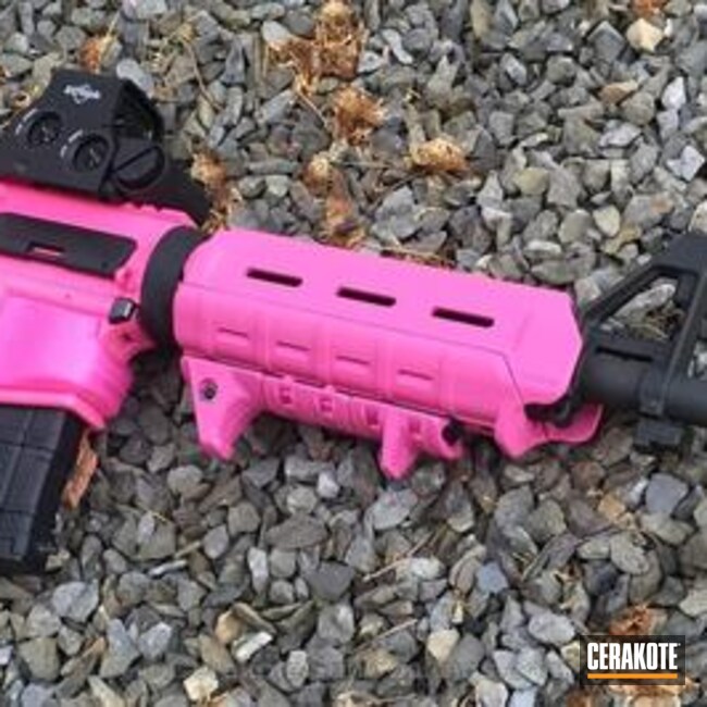 Cerakoted: Two Tone,Tactical Rifle,Prison Pink H-141