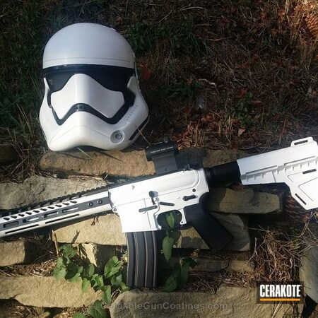 Powder Coating: Bright White H-140,Star Wars Theme,Armor Black H-190,Stormtrooper,Tactical Rifle,Star Wars