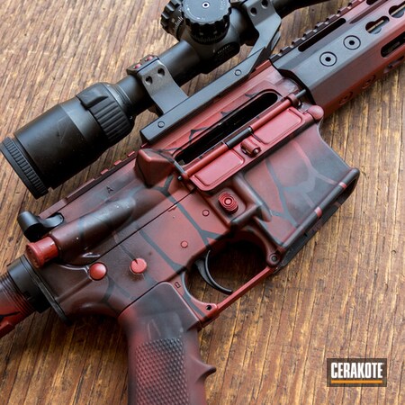 Powder Coating: Graphite Black H-146,Crimson H-221,Anderson Mfg.,Camo,Tactical Rifle,AR-15,Kryptek