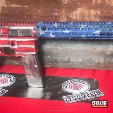 Powder Coating: Bright White H-140,Graphite Black H-146,NRA Blue H-171,USA,USMC Red H-167,Freedom,MARC-ON,Tactical Rifle,American Flag,AR-15,Ruger