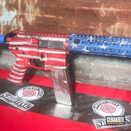 Powder Coating: Bright White H-140,Graphite Black H-146,NRA Blue H-171,USA,USMC Red H-167,Freedom,MARC-ON,Tactical Rifle,American Flag,AR-15,Ruger