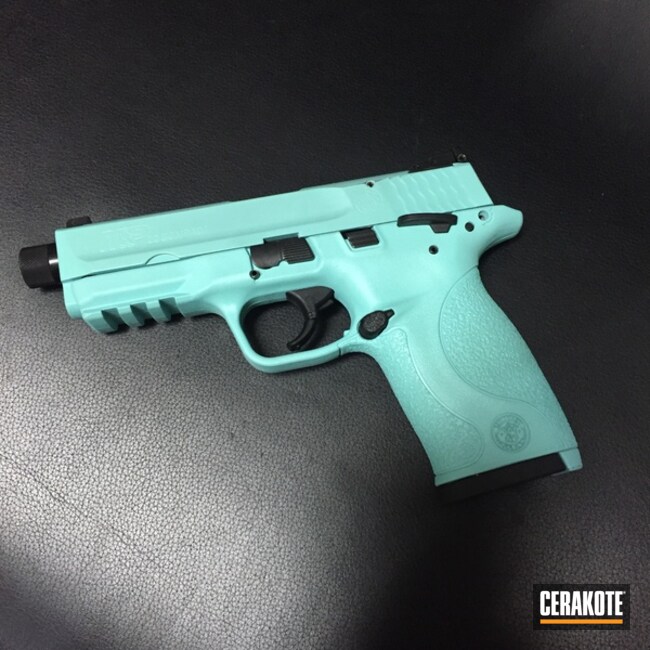 Cerakoted: Robin's Egg Blue H-175,Two Tone,Smith & Wesson,Pistol