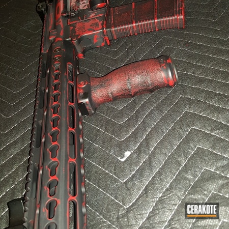Powder Coating: Crimson H-221,Distressed,DPMS Panther Arms,Armor Black H-190,Tactical Rifle