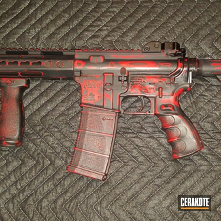 Powder Coating: Crimson H-221,Distressed,DPMS Panther Arms,Armor Black H-190,Tactical Rifle