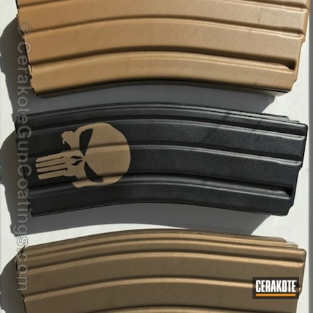 Powder Coating: Graphite Black H-146,Molon Labe,Punisher,Sniper Green H-229,Magazine,Spartan Helmet,Burnt Bronze H-148