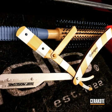 Cerakoted H-140 Bright White And H-122 Gold