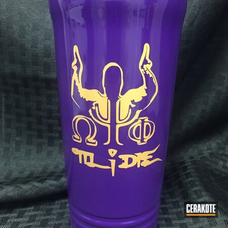 Powder Coating: Personalized,Custom Tumbler Cup,Gold H-122,LOLLYPOP PURPLE C-163,More Than Guns