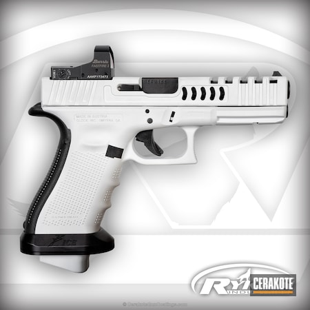 Powder Coating: Bright White H-140,Glock,Custom Glock Slide,Pistol,Burris Fastfire 3,Glock 17