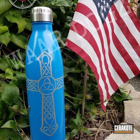 Powder Coating: Aluminum Water Bottle,Crushed Silver H-255,HIGH GLOSS ARMOR CLEAR H-300,Celtic Cross,SAVAGE® STAINLESS H-150,More Than Guns,Sea Blue H-172