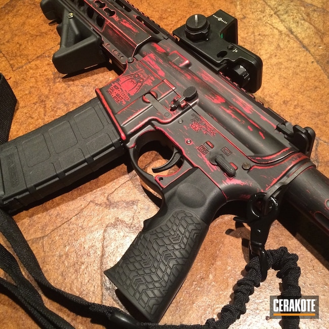 H-167 USMC Red with H-146 Graphite Black by WEB USER | Cerakote