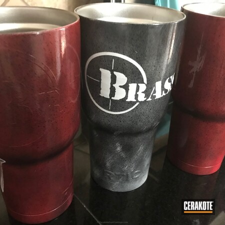 Powder Coating: Graphite Black H-146,Custom Tumbler Cup,RTIC Cups,YETI Cup,FIREHOUSE RED H-216,RTIC,More Than Guns