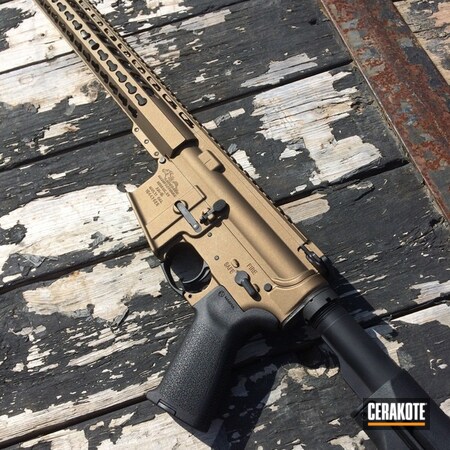 Powder Coating: Two Tone,MagPul,Anderson Mfg.,Tactical Rifle,AR-15,Burnt Bronze H-148
