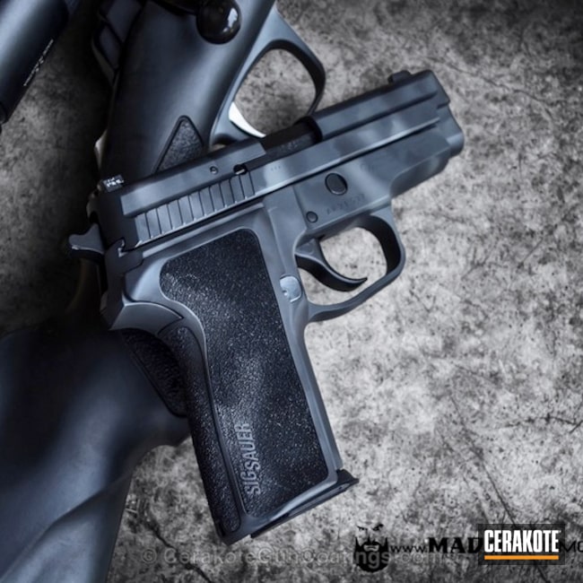 Cerakoted H-146 Graphite Black, H-234 Sniper Grey And H-214 Smith & Wesson Grey