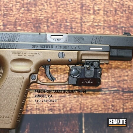 Powder Coating: .45 ACP,Pistol,Springfield XD,Burnt Bronze H-148,Custom