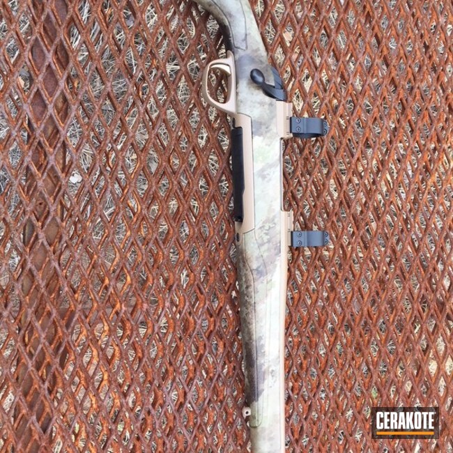 Cerakoted: Rifle,Bolt Action Rifle,Coyote Tan H-235,Hunting Rifle,Browning