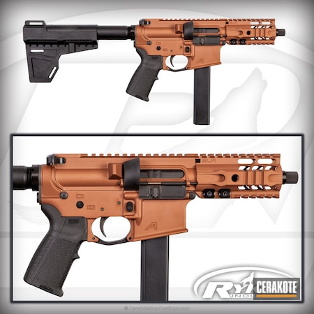 Powder Coating: Hunter Orange H-128,9mm,SLR Rail,KAK Blade,Aero Precision,MagPul,Gold H-122,AR Pistol,RRA,Custom Mix,Custom Copper