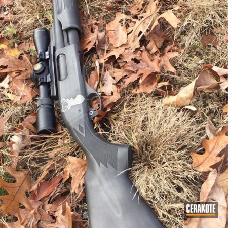 Powder Coating: Graphite Black H-146,12 Gauge,Deer Silhouette,Battleworn,Hunting Shotgun,Titanium H-170,Remington 870 Magnum