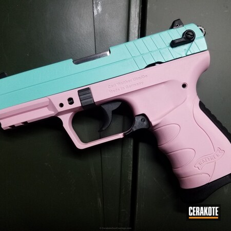 Powder Coating: Two Tone,Pistol,Walther,Tiffany & Co,Pink Gun,Robin's Egg Blue H-175,Walther PK 380