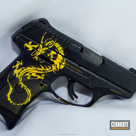 Powder Coating: Graphite Black H-146,Dragon,Corvette Yellow H-144,Distressed,Ruger LC9S,Pistol,Ruger