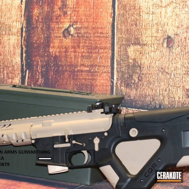 Cerakoted: DESERT SAND H-199,Two Tone,Tactical Rifle,AR-15