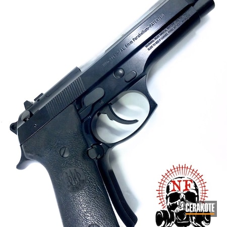 Powder Coating: Graphite Black H-146,Pistol,Beretta,Restoration