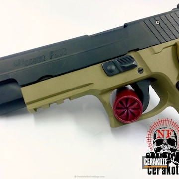 Cerakoted H-255 Crushed Silver And H-261 Glock Fde