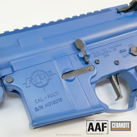 Powder Coating: Two Tone,NRA Blue H-171,Alex Pro Firearms,Tactical Rifle,AR-15,3 Gun