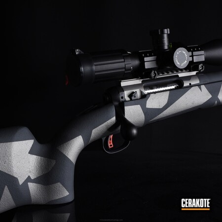 Powder Coating: Sniper Grey H-234,SAVAGE® STAINLESS H-150,Bolt Action Rifle,Splinter Camo,Savage