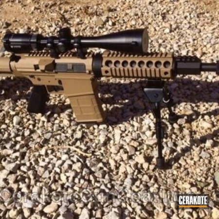 Powder Coating: Graphite Black H-146,Two Tone,AR 308,DPMS Panther Arms,.308,Tactical Rifle,AR-10,Coyote Tan H-235