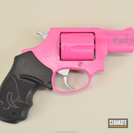 Powder Coating: Two Tone,Revolver,Taurus 38spl,Taurus,Custom Stenciling,Prison Pink H-141