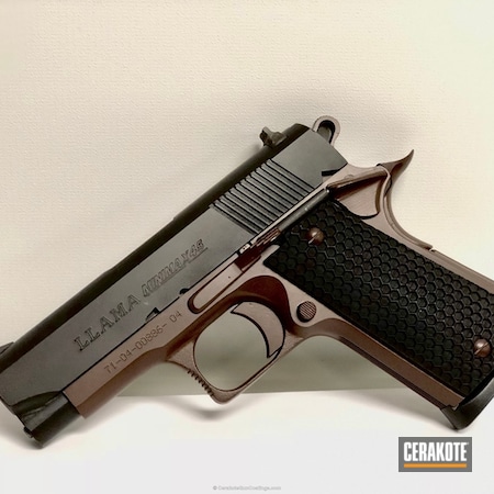 Powder Coating: Conceal Carry,.45 ACP,Graphite Black H-146,Bi-Tone,1911,BARRETT® BRONZE H-259,Pistol,Daily Carry