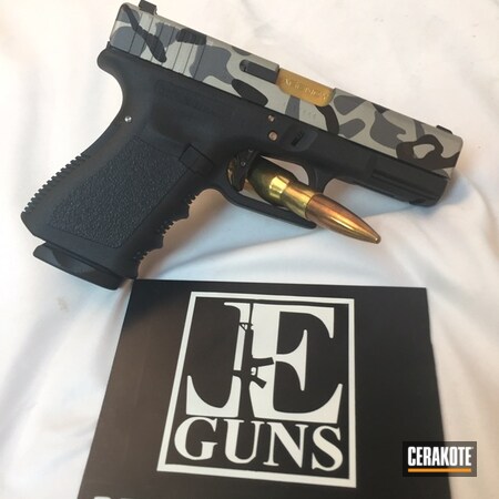 Powder Coating: Graphite Black H-146,Glock,Pistol,MultiCam,Glock 19,Shimmer Aluminum H-158,Gun Metal Grey H-219