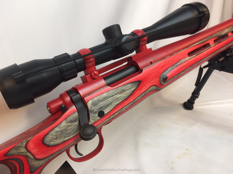 Red Bolt Action Rifle Rdo H-216 Smith & Wesson Red by JIM KYLE | Cerakote