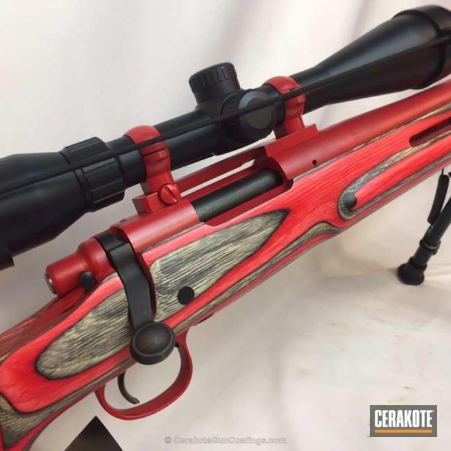 Cerakoted: Bolt Action Rifle,FIREHOUSE RED H-216