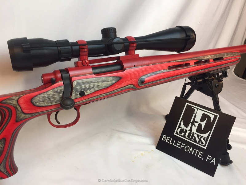 Red Bolt Action Rifle Rdo H-216 Smith & Wesson Red by JIM KYLE | Cerakote