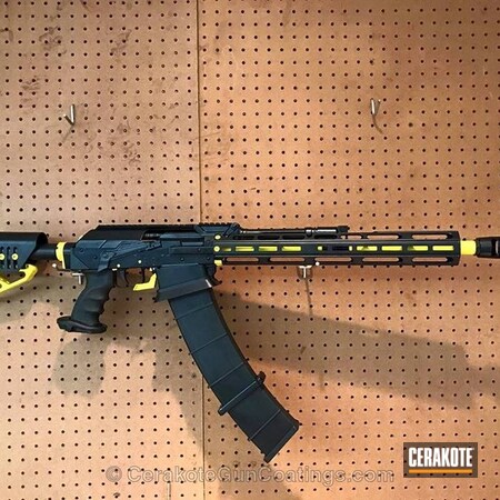 Powder Coating: Two Tone,Electric Yellow H-166,AK Rifle