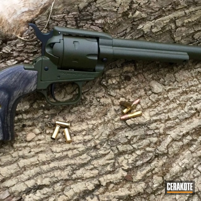 Cerakoted: Single-Action Revolver,Graphite Black H-146,Revolver,O.D. Green H-236