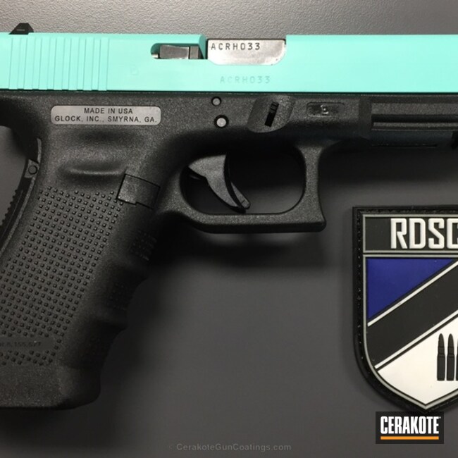 Cerakoted: Robin's Egg Blue H-175,Burnt Bronze H-148,Glock,Glock 17,MAGPUL® O.D. GREEN H-232,Pistols