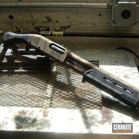 Powder Coating: Two Tone,Shotgun,Remington 870,Burnt Bronze H-148,Wilson Combat