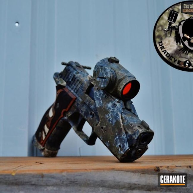 Cerakoted: Sniper Grey H-234,X-short,Pistol,Sig Sauer,SIG™ DARK GREY H-210,MAGPUL® O.D. GREEN H-232,Custom Camo