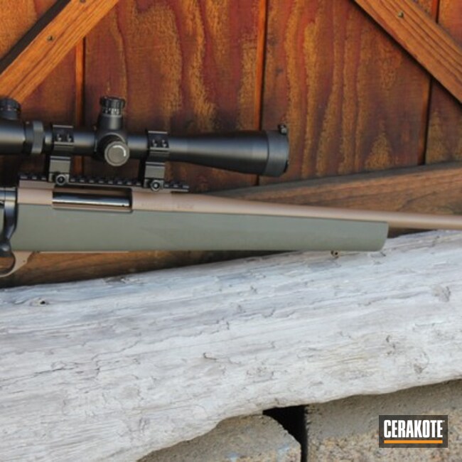 Cerakoted: Rifle,Bolt Action Rifle,Midnight E-110,Howa,Copper Brown H-149
