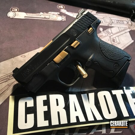 Powder Coating: Smith & Wesson,Two Tone,M&P Shield,Texas Cerakote,Pistol,Gold H-122