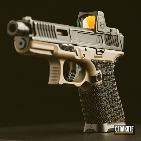 Powder Coating: Agency Arms,Glock,Two Tone,Pistol,Glock 19,Stippled,MAGPUL® FLAT DARK EARTH H-267