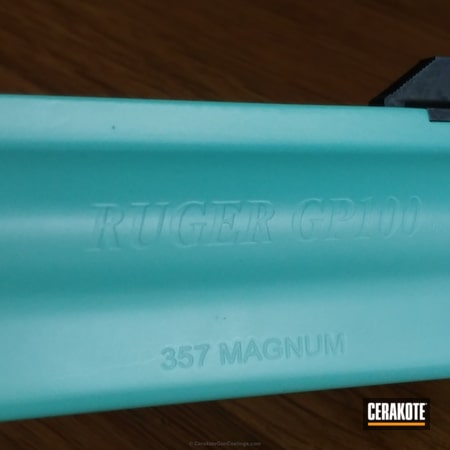 Powder Coating: Two Tone,Crushed Silver H-255,gp100,Revolver,Robin's Egg Blue H-175,Ruger