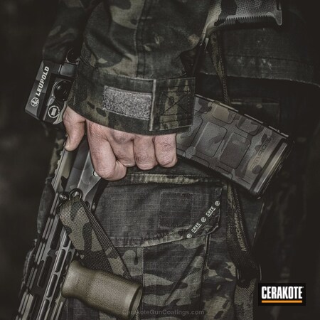 Powder Coating: Graphite Black H-146,Aero Precision,MAGPUL® FOLIAGE GREEN H-231,MultiCam,Camo,Sniper Grey H-234,Leupold,Tactical Rifle,AR-15,MAD Land Camo