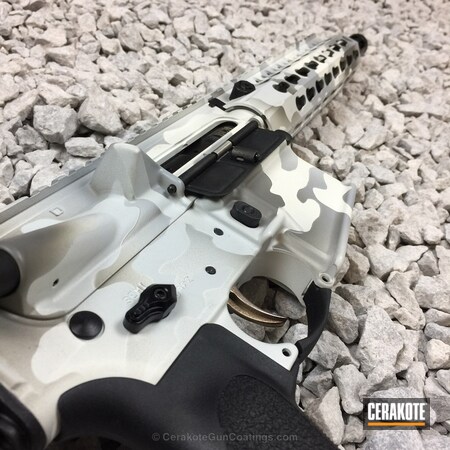 Powder Coating: Snow White H-136,BATTLESHIP GREY H-213,Tactical Rifle,Snow,Snow Camo,Bull Shark Grey H-214