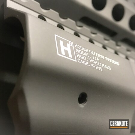 Powder Coating: Laser Engrave,Hodge Deffense Systems,Mega Arms,Sniper Grey H-234,AR-15,OEM,Rail