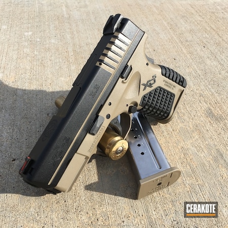Powder Coating: Graphite Black H-146,Springfield XDS,Two Tone,Pistol,Springfield Armory,MAGPUL® FLAT DARK EARTH H-267
