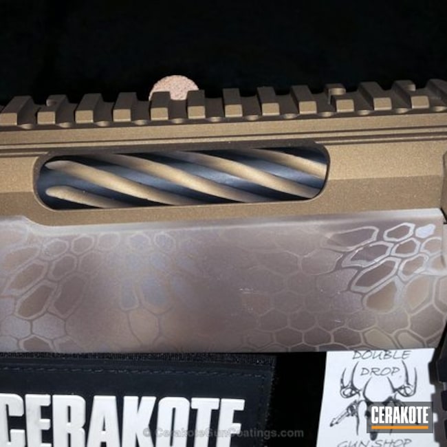 Cerakoted: Bolt Action Rifle,Hidden White H-242,Kryptek,Color Fill,Graphite Black H-146,Burnt Bronze H-148,.300 Winchester Magnum,Tikka,Chocolate Brown H-258